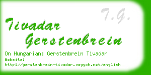 tivadar gerstenbrein business card